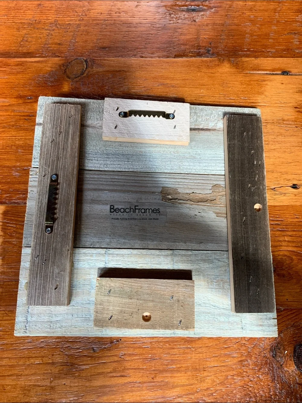 🌱 New Beach Frames Rustic White & Aqua Wood Picture Frame